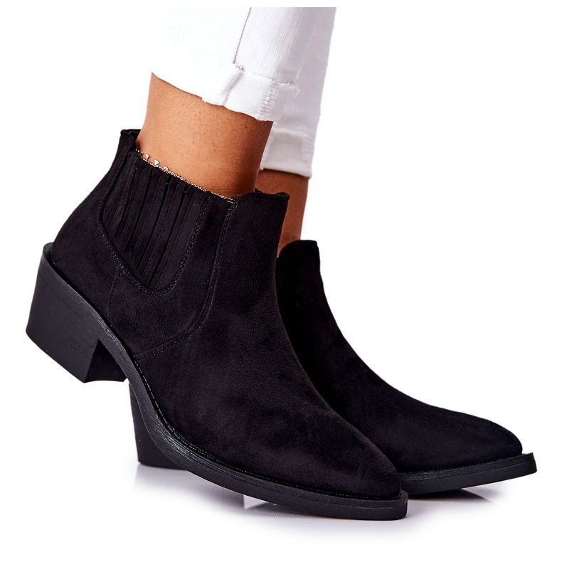 Cizme Slip-on din piele neagră Assanella negru Cizme Slip-on din piele neagră Assanella negru