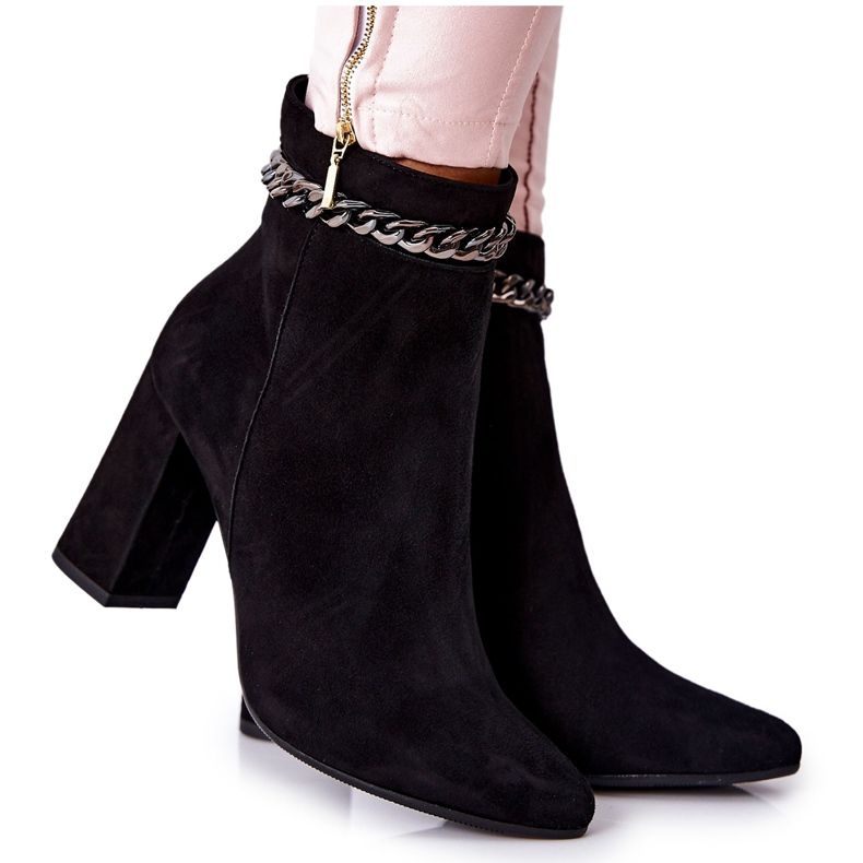 Cizme înalte din piele Laura Messi Negru 2203