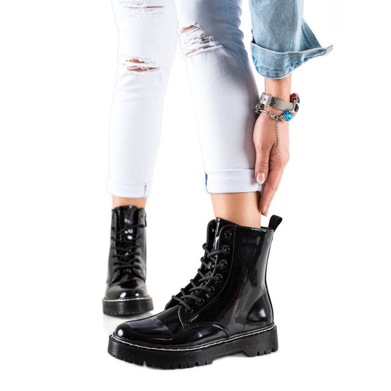 Vinceza Trappers eleganti, calduroase negru