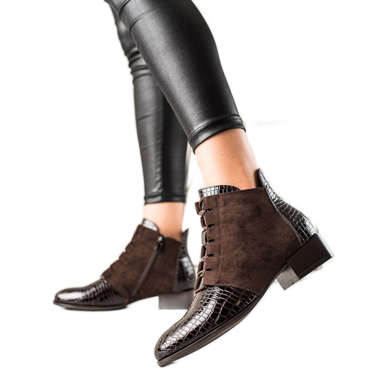 W. Potocki Cizme Potocki elegante maro