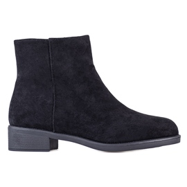 Ideal Shoes Ghete casual din piele de căprioară negru