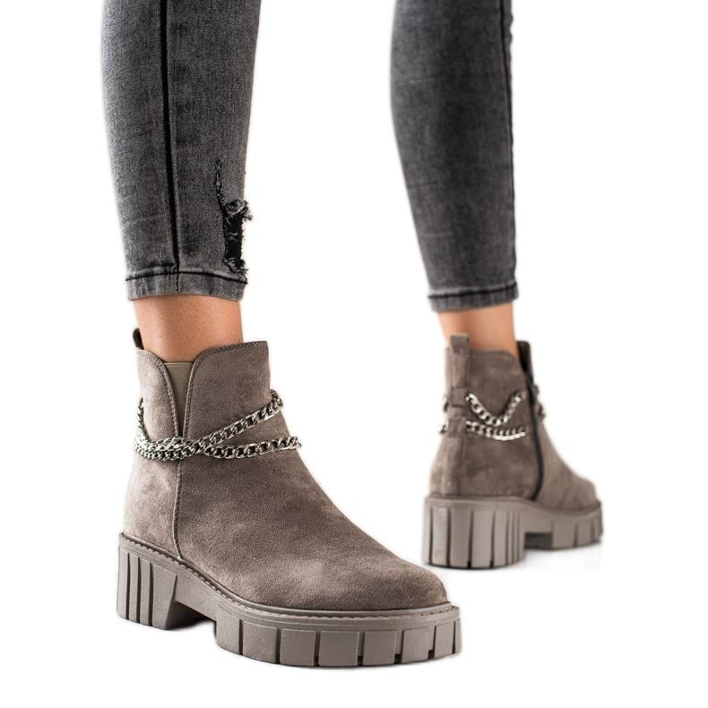 Goodin Cizme Pe Platformă Cu Lant bej Goodin Cizme Pe Platformă Cu Lant bej