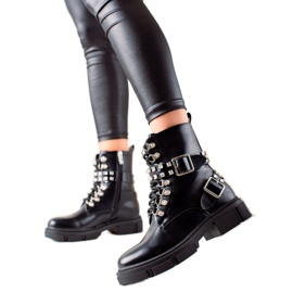 TRENDI Muncitori eleganți cu pietre de stras negru