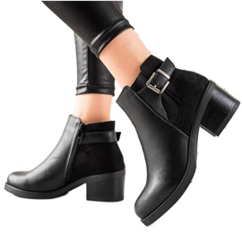 Anesia Paris Cizme casual cu toc mic negru Anesia Paris Cizme casual cu toc mic negru