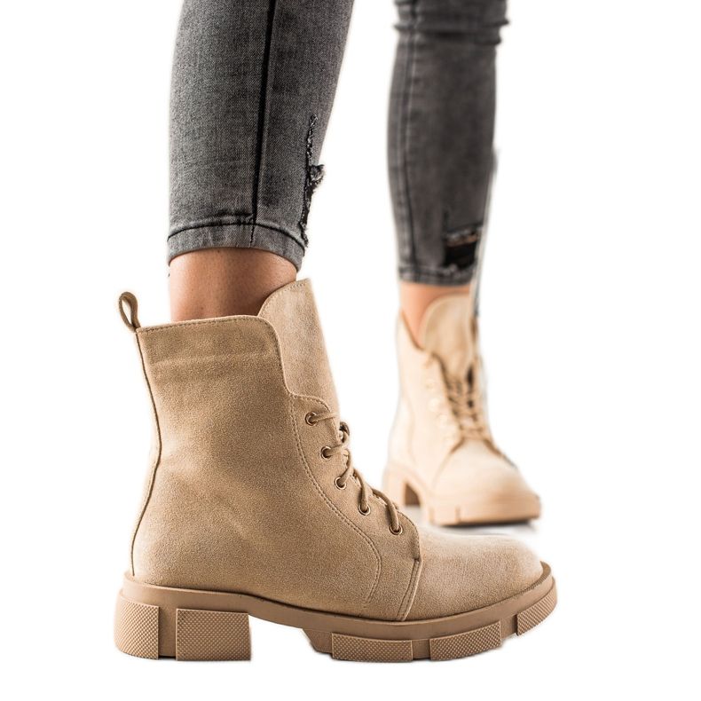 Goodin Muncitori din piele de căprioară bej