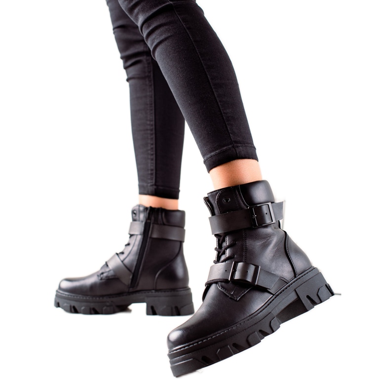 Muncitori cu catarame negre negru