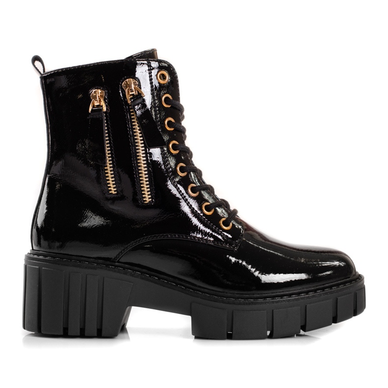 Goodin Capcane la modă cu fermoare decorative negru