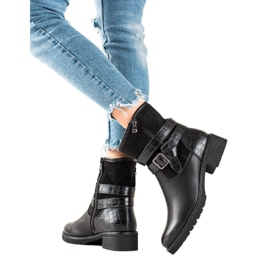 Super Mode Muncitori Negri Clasici Cu Cataramă negru Super Mode Muncitori Negri Clasici Cu Cataramă negru