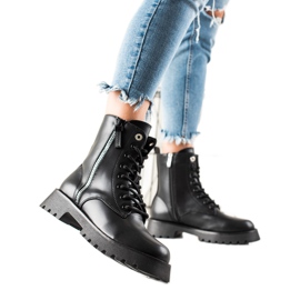 TRENDI Trappers negri la modă negru TRENDI Trappers negri la modă negru