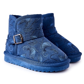 Cizme De Zapada Copii Cu Blana Bleumarin Kawai albastru Cizme De Zapada Copii Cu Blana Bleumarin Kawai albastru