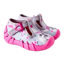 BEFADO S.A. Papuci Inblu Bunny 110P425 Gri-Roz BEFADO S.A. Papuci Inblu Bunny 110P425 Gri-Roz