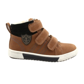Pantofi sport izolați cu blană American Club GC24 / 21 DK.Camel maro