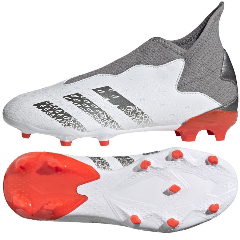 Ghete de fotbal Adidas Predator Freak.3 Ll Fg Jr FY6297 multicolor alb