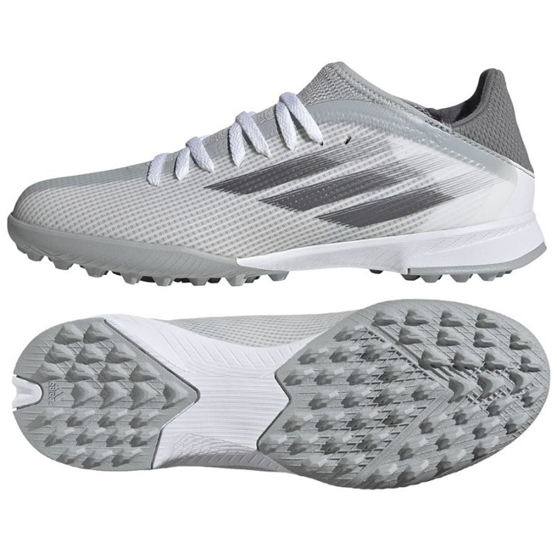 Ghete de fotbal Adidas X Speedflow.3 Tf Jr FY3322 gri nuanțe de gri