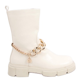 Cizme cu lant detasabil Lome Beige bej