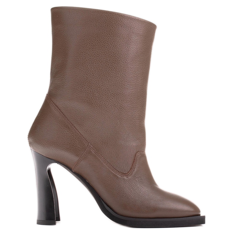 Marco Shoes Botine din piele moale maro