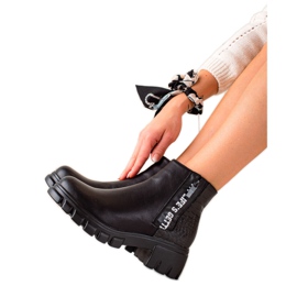 Goodin Cizme de lucru cu fermoar negru Goodin Cizme de lucru cu fermoar negru