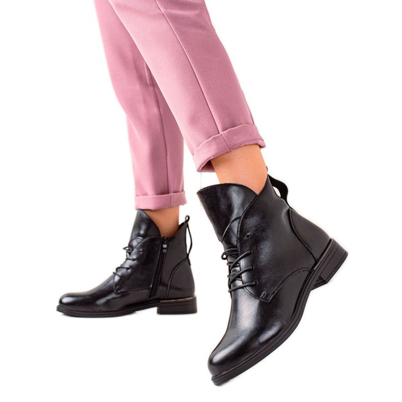 Cizme clasice negre de la Sergio Leone negru