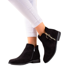 Super Me Cizme Cu Fermoar Auriu negru Super Me Cizme Cu Fermoar Auriu negru