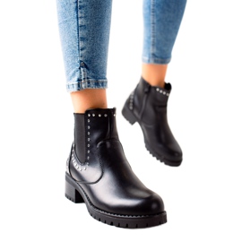 Anesia Paris Cizme negre confortabile negru Anesia Paris Cizme negre confortabile negru