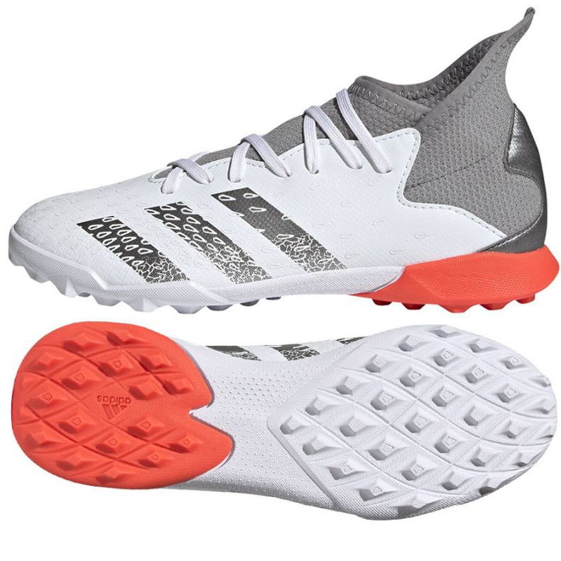 Ghete de fotbal Adidas Predator Freak.3 Tf Jr FY6312 alb alb