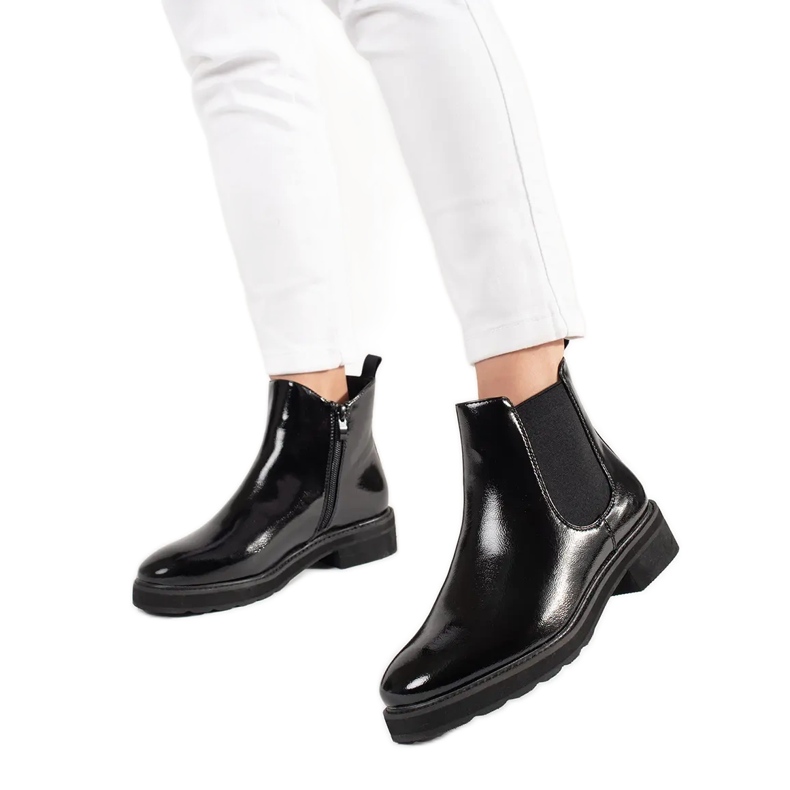 Cizme negre clasice de la Sergio Leone negru