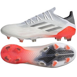 Ghete de fotbal Adidas X Speedflow.1 Fg M FY6869 roșu, alb, gri alb