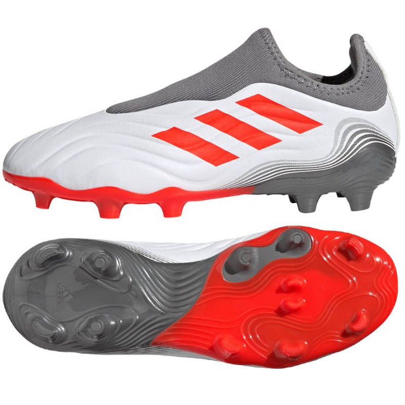 Ghete de fotbal Adidas Copa Sense.3 Ll Fg Jr FY6155 gri, alb alb