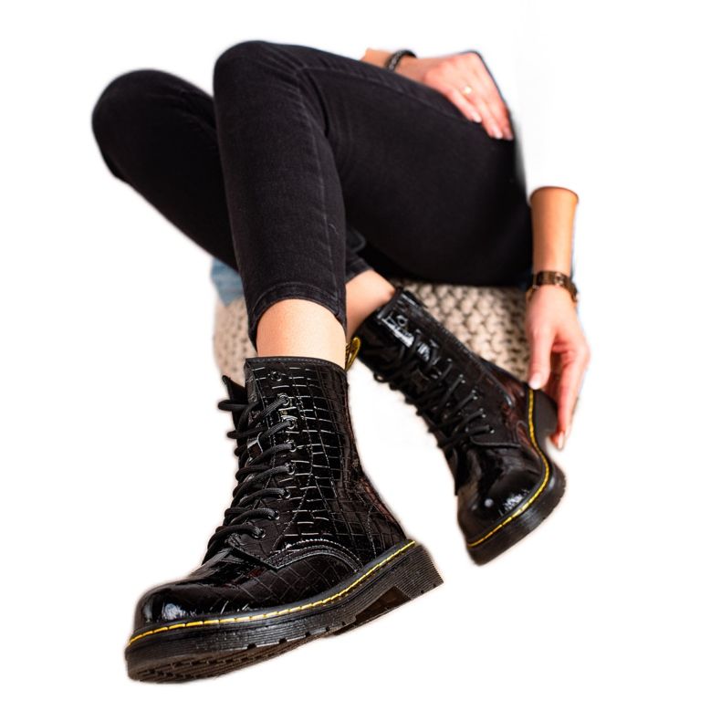 Filippo Trappers din piele caldă negru