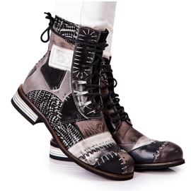 Cizme Jodhpur din piele gri Maciejka 05095-03 negru Cizme Jodhpur din piele gri Maciejka 05095-03 negru