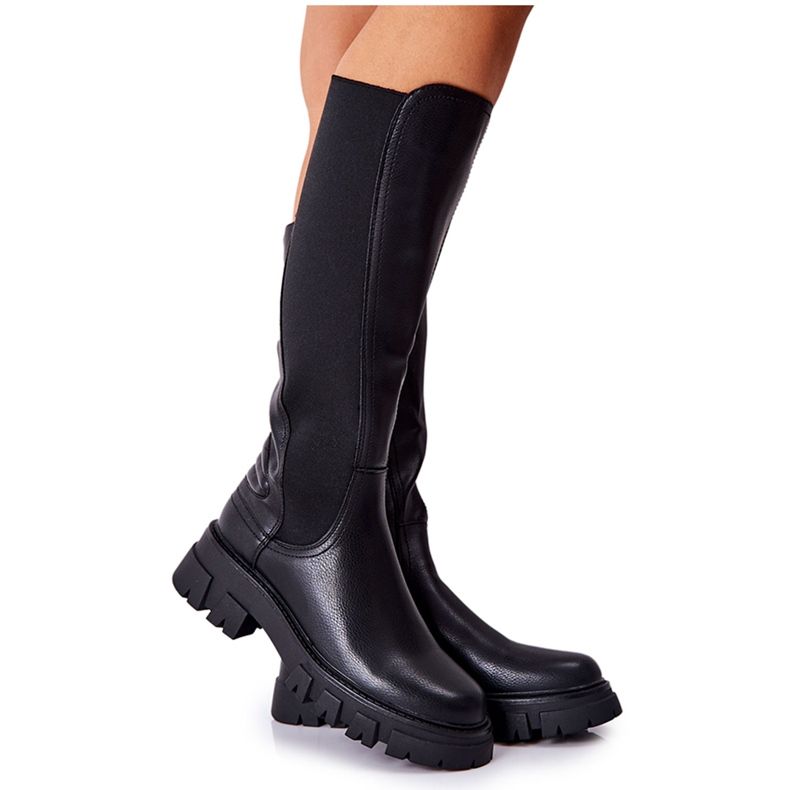 Sergio Leone Cizme De Piele Cu Fermoar Ampine Negru