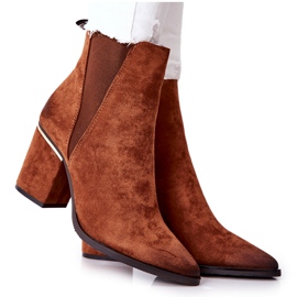 POTOCKI Cizme din piele intoarsa Coriseis maro pe toc inalt POTOCKI Cizme din piele intoarsa Coriseis maro pe toc inalt