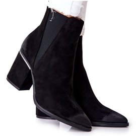 POTOCKI Cizme negre din piele intoarsa pe toc Coriseis negru POTOCKI Cizme negre din piele intoarsa pe toc Coriseis negru