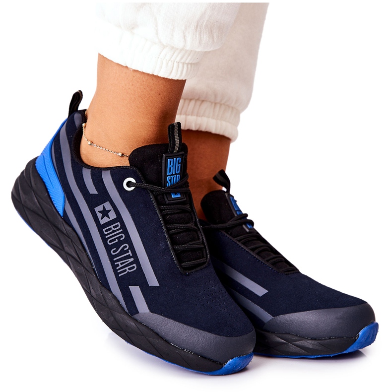 Pantofi Sport din Piele Big Star II274459 Bleumarin albastru marin albastru
