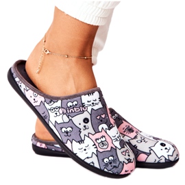 Inblu Papuci Befado Papuci Cats 155D200 Gri Inblu Papuci Befado Papuci Cats 155D200 Gri