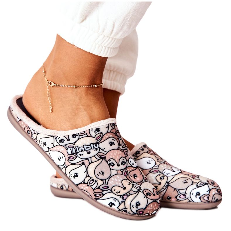 Inblu Papuci Befado Căprioare 155D203 Bej maro