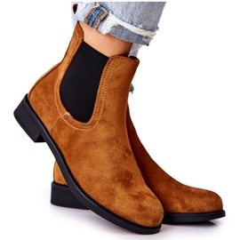 PG1 Botine din piele intoarsa Camel Astate maro PG1 Botine din piele intoarsa Camel Astate maro