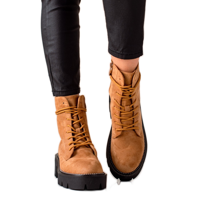 Seastar Muncitori din piele de căprioară bej