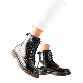 Lucky Shoes Black Trappers confortabili negru