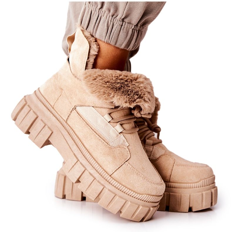 PM1 Cizme calde Trappers Beige Demaris bej