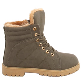 Cizme de damă din lemn izolat Polle Green Black verde