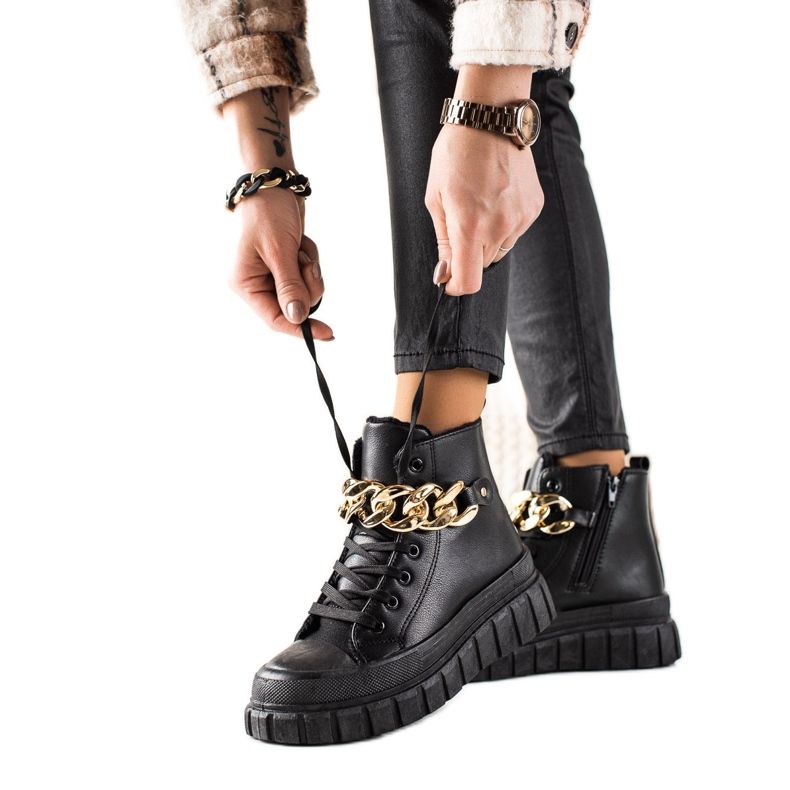 TRENDI Adidași cizme calde negru