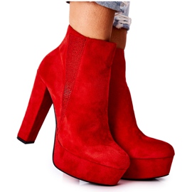 PS1 Cizme din piele intoarsa cu toc inalt Red Sarsea roșu PS1 Cizme din piele intoarsa cu toc inalt Red Sarsea roșu