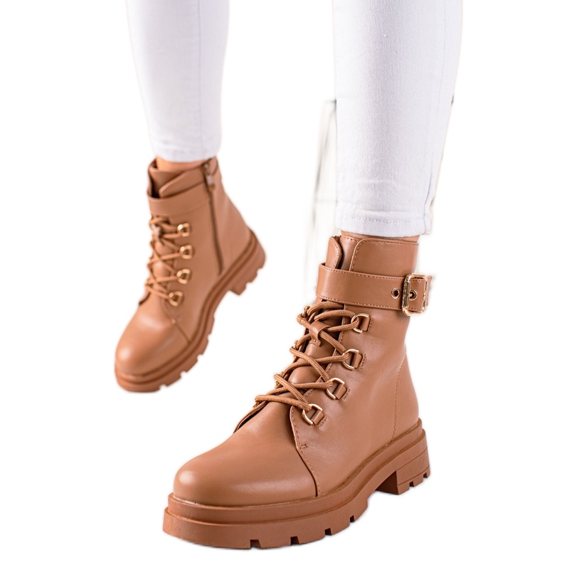 Sixth Sense Trappers eleganti cu cataramă maro