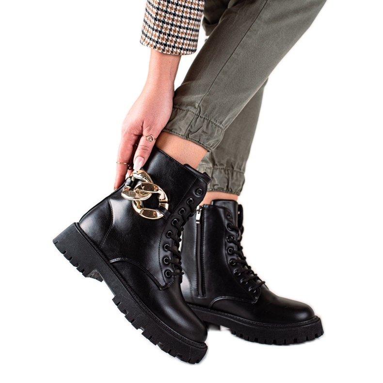 Groto Gogo Trappers Negri Cu Ornament negru