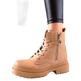 TRENDI Trappers maro cu fermoar