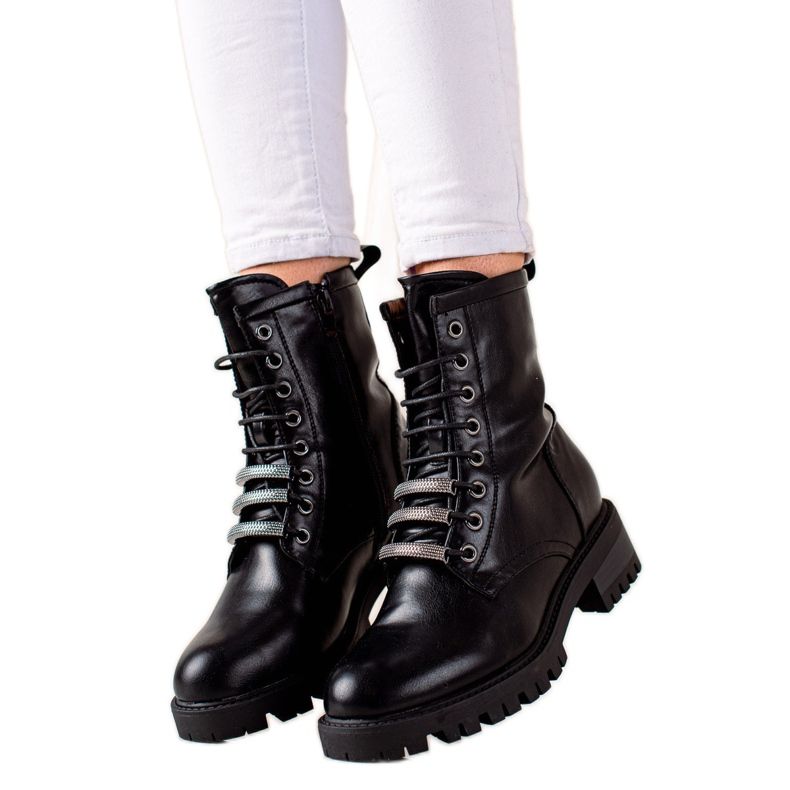 Evento Cizme din piele ecologică negru Evento Cizme din piele ecologică negru