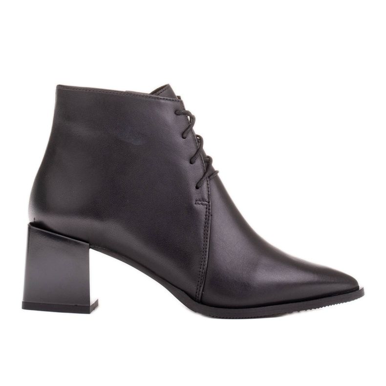 Marco Shoes Cizme clasice cu șireturi negru