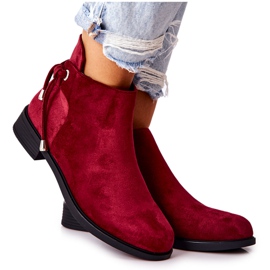 Ghete de dama din piele intoarsa Burgundy Numbero claret roșu Ghete de dama din piele intoarsa Burgundy Numbero claret roșu