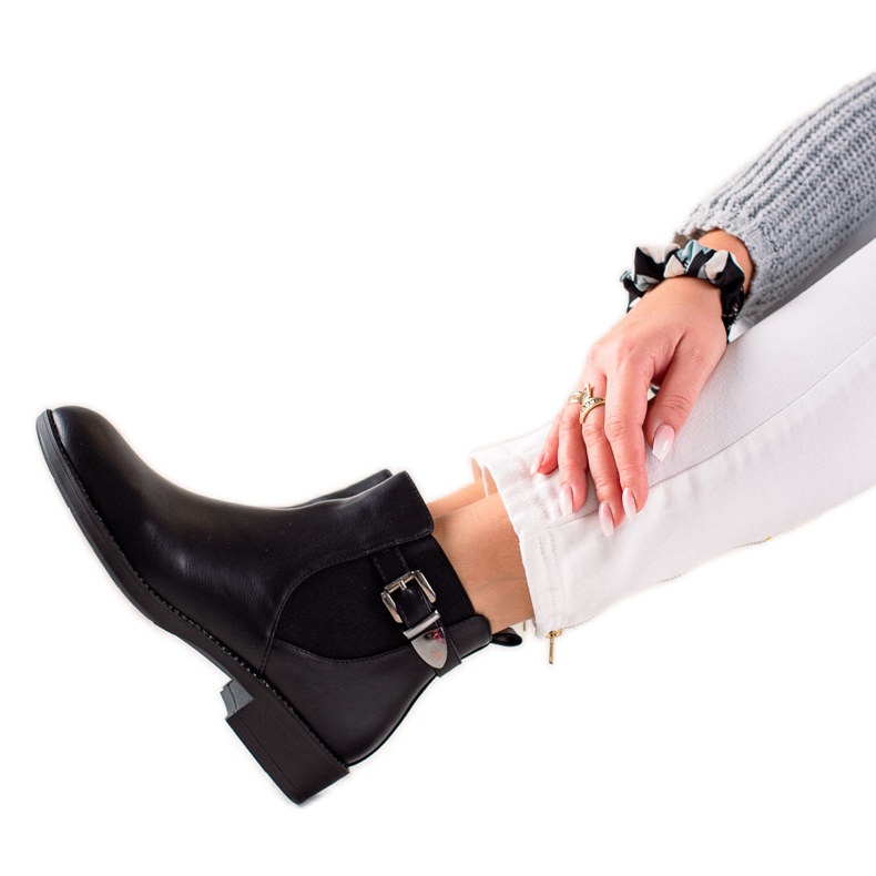 Chc Shoes Cizme negre confortabile negru